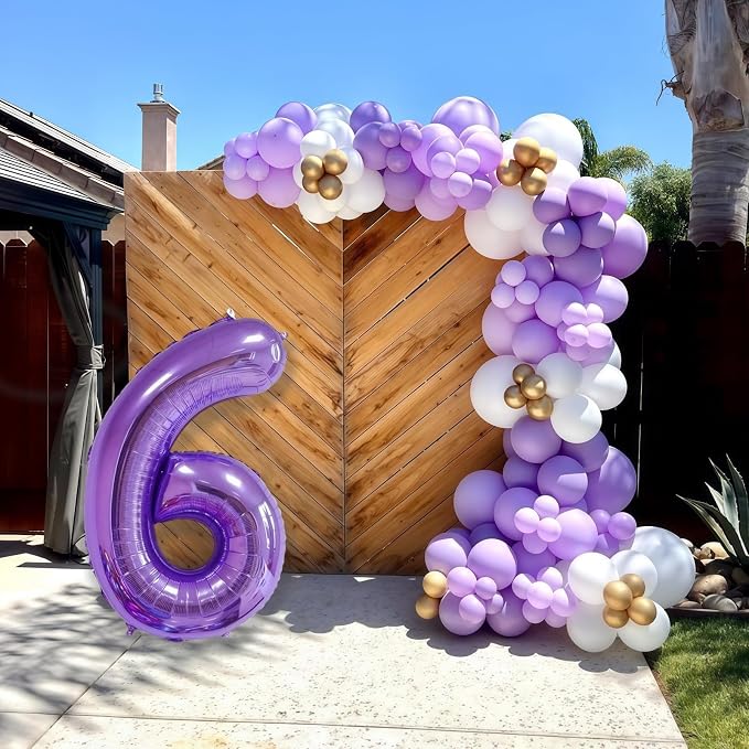 Purple 1 Balloon Number, 40 Inch Number 1 Balloon Big Purple 1 Foil Mylar - Image 4