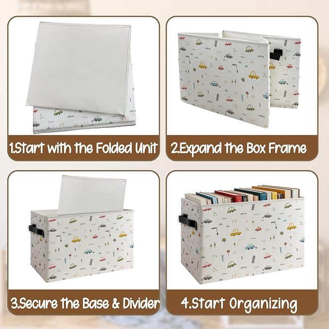 Colorful Cars Boys Nursery Storage Basket - Image 4