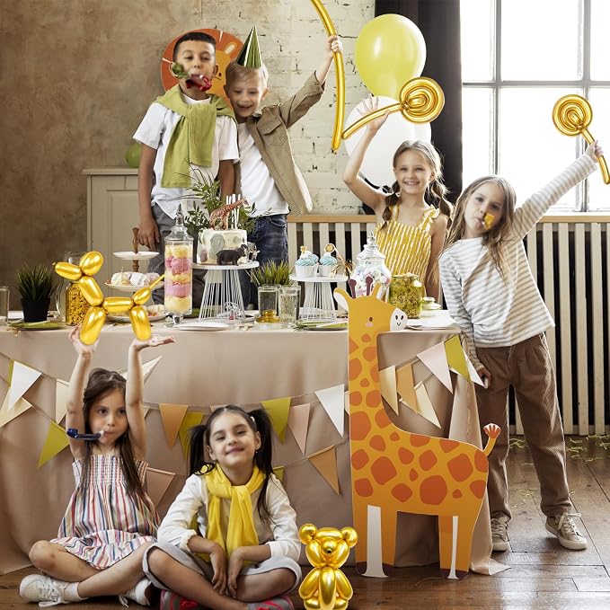 Metallic Gold Long Balloons Premium 260 Twisting Animals Magic Balloons - Image 7