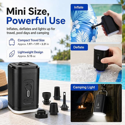 TeSabMi Mini Electric Air Pump for Inflatables, Rechargeable Portable Pump | - Image 5