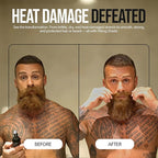 Beard & Hair Heat Protectant Spray - Viking Shield Beard Spray for Men, Protects Hair from Heat Damage of Straightener and Styling - Argan Oil Thermal Protector Spray - Protect Up To 450º F - 4 Fl Oz