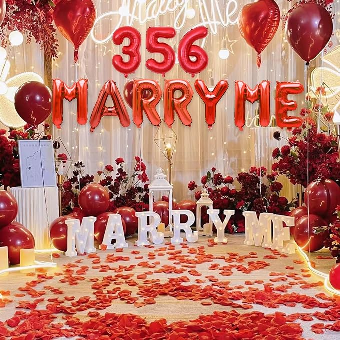 2 Set 20 Pcs Number Balloons 16 Inch Red 0-9 Number Mylar Foil Balloons Red - Image 4