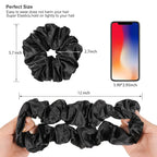 Silk Satin Hair Scrunchies for Women Girls Big Large Jumbo Scrunchie for Sleep Cute Gaint Oversize Scrunchy for Thick Hair
