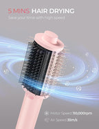 TYMO 2.0 Hair Dryer Brush Volumizer - Fast Drying Blow Dryer Brush and Smoothing Comb in One for Quick Easy Salon Blowout, Hot Air Styler Heated Round Brush Compact & Lightweight for Travel, 2.5”