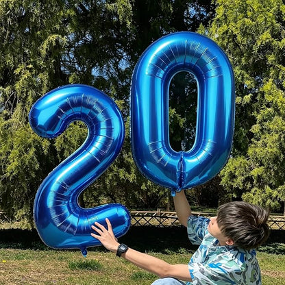 Number Balloons Navy Blue Balloons - Image 6