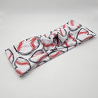 Soft Stretchy Headband, 3-in-1 Versatile Twist Style, One-Piece (Baseball Hearts, Adult)