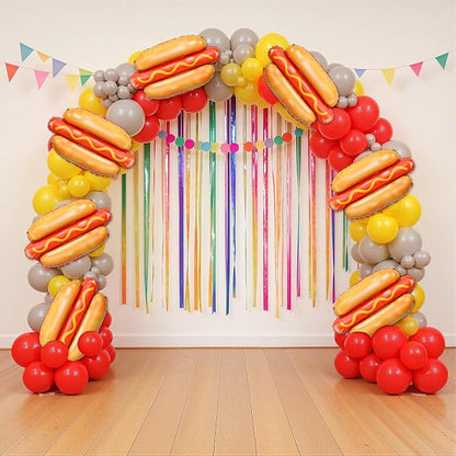 6PCS Giant Hot Dog Foil Balloons 28", Funny Fast Food Party Balloons | - Image 6