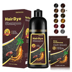 Herbal Light Brown Hair Color Shampoo - 3 in 1 Lasting Hair Dye for Women & Men, 17.60 Fl Oz