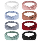 Elastic Knotted Headbands for Women Wheat Pattern Cloth Head Hair Bands for Women's Hair Non Slip Boho Wrap Twisted Hair Accessories