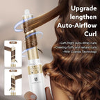 5 in 1 Hot Air Brush Hair Dryer Air Styler - 110,000 RPM Fast Drying, Curling, Straightening with Ceramic Coating & Negative Ion, No Heat Damage for All Hair Types, Includes Travel Case (White)