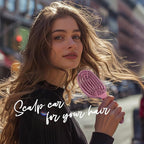 NuWay 4Hair C Brush - Professional Curved Hairbrush - Vented Design Delivers Smoothing And Volumizing Drying Experience - Heat Resistant Bristles For Drying Detangling and Styling - Petal Pink - 1 Pc