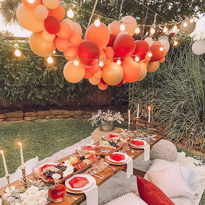 PartyWoo Orange Balloons 50pcs Fall Latex Helium Balloons 12 Inch | Birthday - Image 8