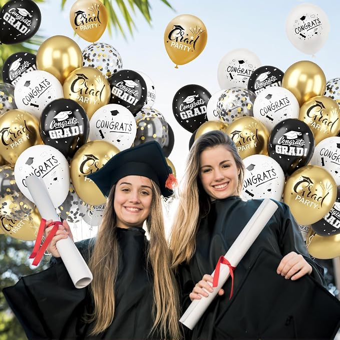 FEYG Graduation Balloons, 12 Inch, Grad Printed, Class of 2025, Gradutation - Image 3