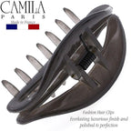 Camila Paris CP3080 French Hair Clip for Women, Gray, Girls Hair Claw Clip Jaw Fashion Durable and Styling Hair Accessories for Women, Luxury Ladies Strong Hold No Slip Grip Clamp, Made in France