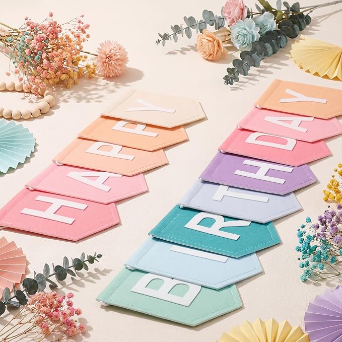 Hahafelt 131 Pcs Felt DIY Custom Banner Kit, Make Your Own Personalized Banner - Image 3