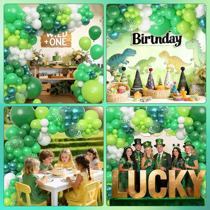 Amandir 153pcs Green Balloon Garland Arch Kit Different Sizes | 18 12 10 5 inch - Image 5
