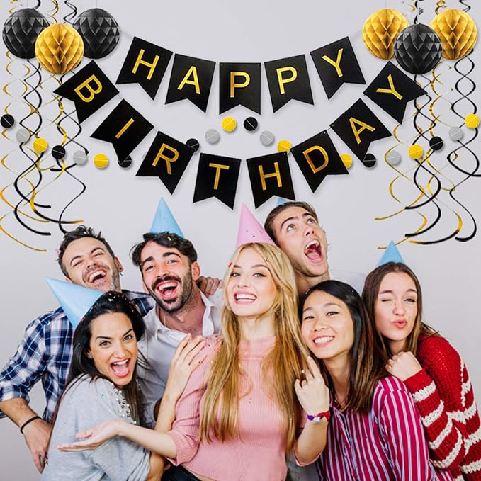 Black Birthday Decorations - Image 6