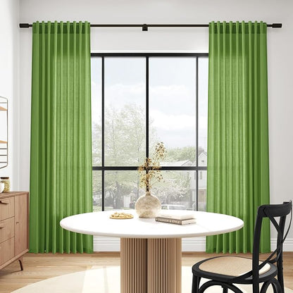 Lime Green Linen Curtains 72 Inch Long - Image 6