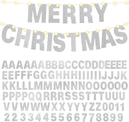 TaoBary 112 Pcs DIY Letter Kit Glitter Customizable Banner Letters Include 107 - Image 9