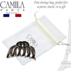 Camila Paris AD718 2PK French Octopus Hair Clip, Large Clips for Thick Hair, Girls Big Claw Clip for Long Hair, Durable Women's Clips With Strong No-Slip Grip, Made in France