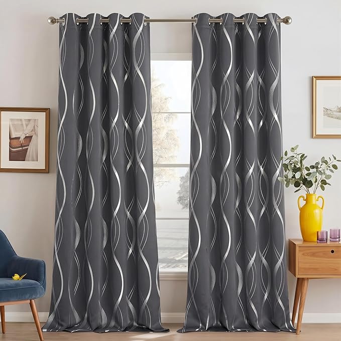 NICETOWN Blackout Curtains for Bedroom, 1 Pair, 52 inches by 90 inches by NICETOWN