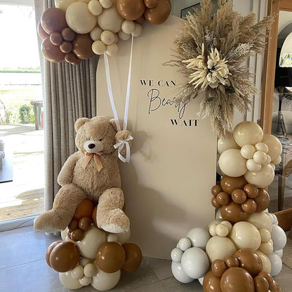 Brown Balloons, 12 Inch Retro Brown Sand White Cocoa Coffee Apricot Beige Nude - Image 5
