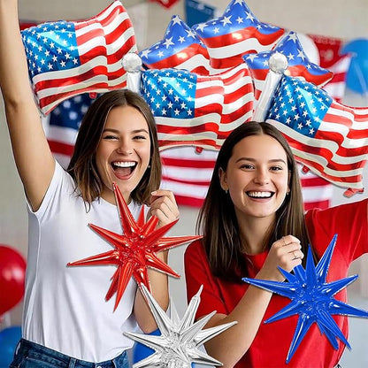9Pcs 4th of July Balloons American Flag Foil Balloons Patriotic Independence - Image 6