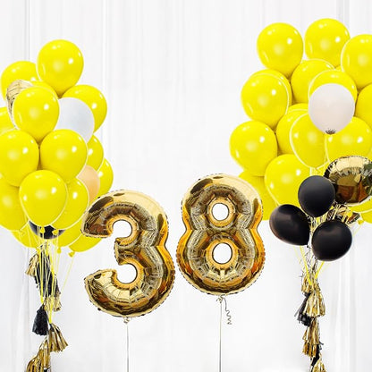 50pcs Yellow Balloons, 12inch Yellow Latex Party Balloons | Helium Quality - Image 4