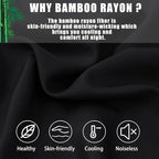 TELUS Black Pillow Cases King Size 2 Pack, Bamboo Rayon Cooling Pillowcases with Envelope Closure, Cool Breathable Pillow Case for Hot Sleepers & Night Sweats, 20x40 inches