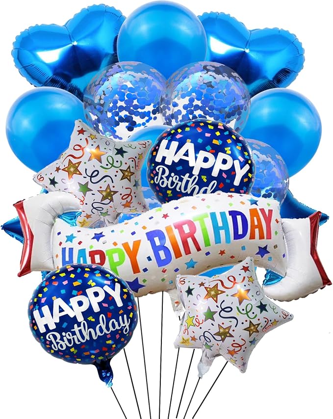 Birthday Decoration Set Colorful Happy Birthday Banner Balloon - Image 2