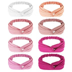 Elastic Knotted Headbands for Women Wheat Pattern Cloth Head Hair Bands for Women's Hair Non Slip Boho Wrap Twisted Hair Accessories