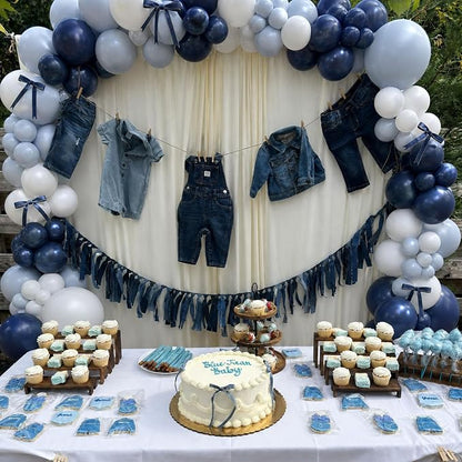 Blue White Balloon Arch Kit - Image 2