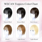 Hair Toppers for Women Real Human Hair 3D Bangs Clip 100% Human Toppers for Women 10 Inch Clip in Bangs Hairpieces (613 Light Blonde)