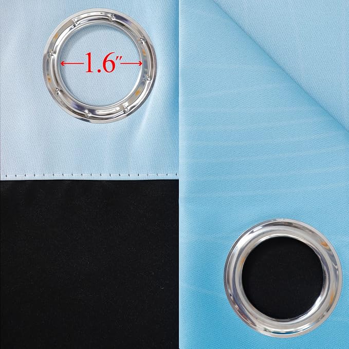 Ombre Pink and Blue Blackout Curtains 72 Inch Length 2 Panels, Full Light - Image 7