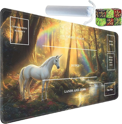 for TCG Playmat with Zones, Non-Slip Rubber Bottom Trading Card Game Mat with by Unknown