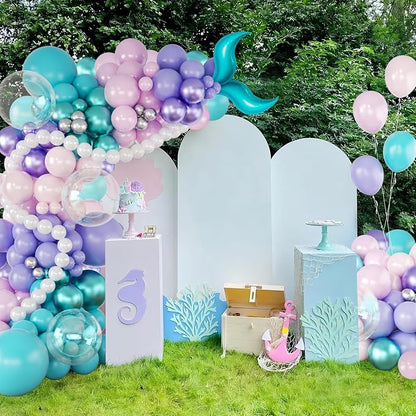 Mermaid Balloon Garland Arch Kit Baby Shower Party Decoration | 145pcs Purple - Image 6