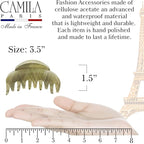 Camila Paris CP3217 French Hair Clip for Women for Thick Hair for Long Curly Wavy Hair, Large, Girls Hair Claw Clips Jaw Styling Hair Accessories for Women, Strong Hold No Slip Grip, Made in France