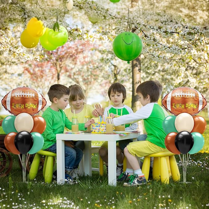 Sumind 2 Set Football Table Centerpiece Balloon Stand Kit Football Foil - Image 7