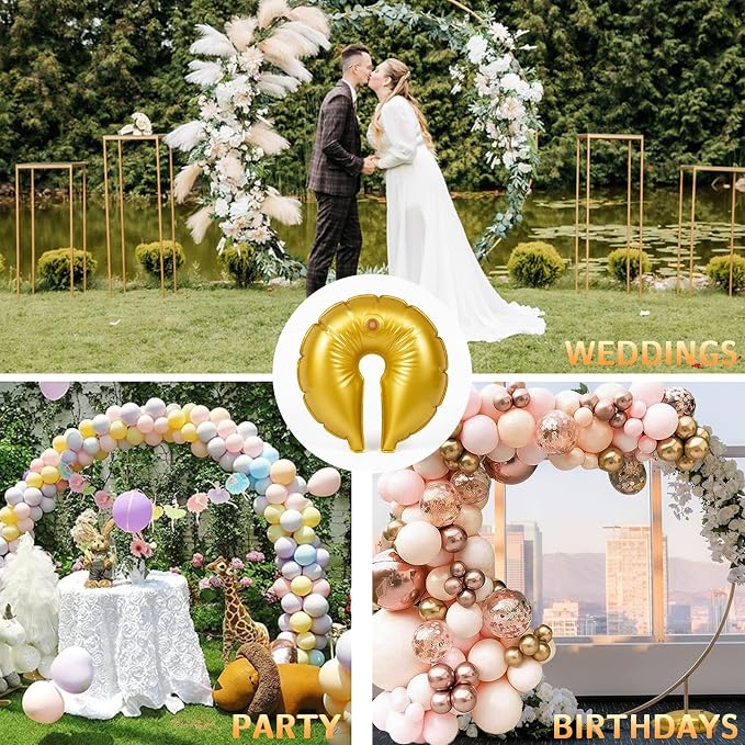 4 Pcs Water Weight Bags for Backdrop Stand, Slit Style Gold Balloon Arch Weights - Image 2