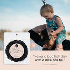 120 Pcs Small Hair Ties for Thin Hair & Kids - 1 Inch, 2mm No-Damage Elastic Bands in, Black