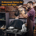 Salon Tray on Wheels - Premium Aluminum Tattoo Tray Rolling Trolley - Adjustable Salon Service Rolling Tray Hairdresser Cart with Clinic Spa Rolling Tray Wheels (Black)