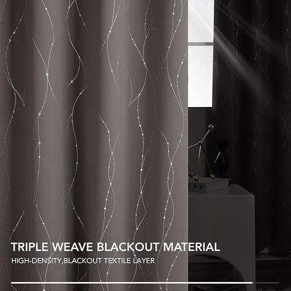 Deconovo Blackout Curtains for Bedroom and Living Room, 72 Inch Length - Image 5