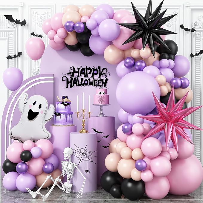 Pastel Halloween Balloon Arch Kit by Adorely