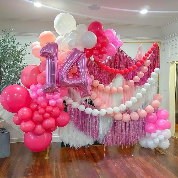 Pastel Pink and White Linking Balloons - Image 7