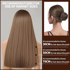 Teenitor Hair Nets For Buns, 3 Sizes Hair Bun Nets For Ballet Girls(12, 20, 28 Inch), 80pcs U Shape Bobby Pins and 40pcs Hairnets For Dance Buns Maker, Tan Brown