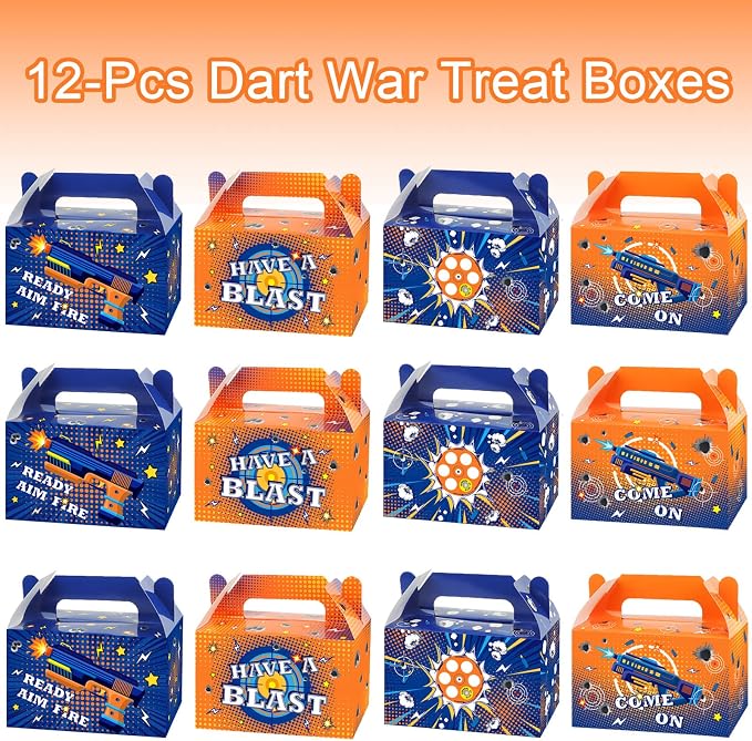 12 Pcs Dart War Party Favor Boxes Dart Battle Goodies Candy Treat Boxes Game - Image 3