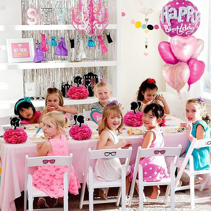 36inch Hot Pink Happy Birthday Foil Balloons Decorations - Image 3