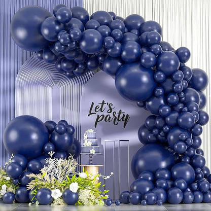 114pcs Navy Blue Balloons, 18 12 10 5 inch Balloons | Garland Arch kit by ZizasAry