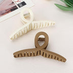 Big Hair Claw Clips Large Matte Butterfly Hair Clips for Women 5.1" Oversize Hair Clip for Long Thick Hair Barrette Accessories for Women's and Girl's 4 PCS (black,light green,pink,khaki)