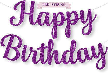 KatchOn Purple Happy Birthday Banner 10 Ft by KatchOn